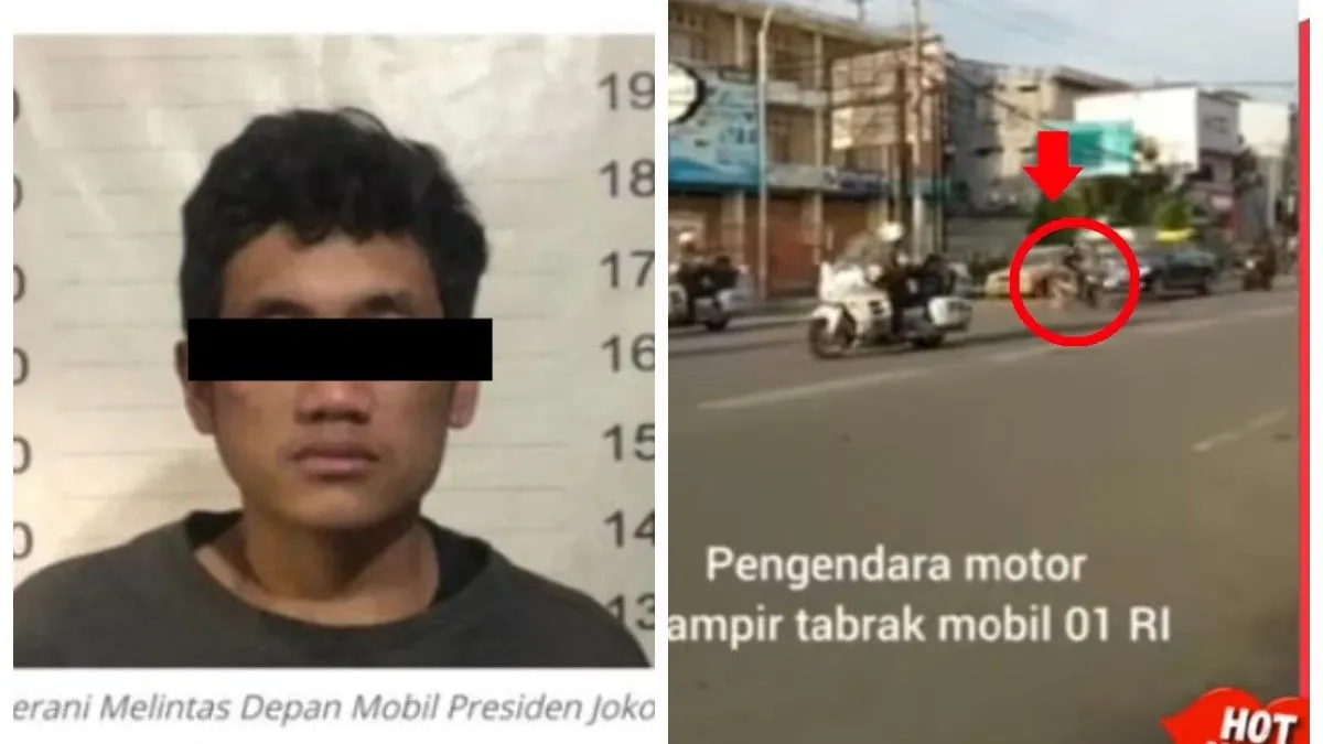 Sosok Pengendara Motor yang Nyaris Tabrak Mobil Presiden Jokowi