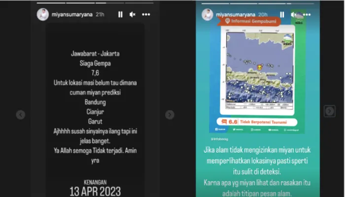 Ramalan Miyan Anak Indigo soal Gempa Tuban