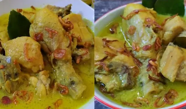Resep, bahan, dan cara membuat opor ayam kuning, cocok untuk disajikan saat Lebaran Idul Fitri.