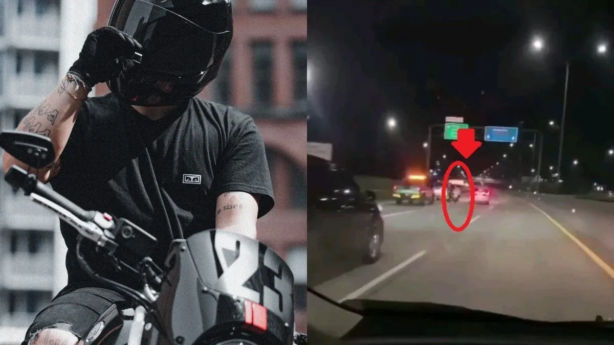 Viral Pemotor nekat masuk ke Jalan Tol 