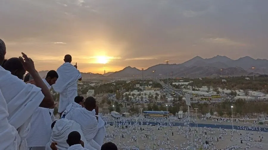 Ilustrasi jemaah haji wukuf di Arafah