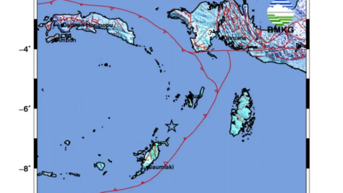 Gempa Bumi M 6,6 Guncang Maluku Tenggara, Tidak Berpotensi Tsunami