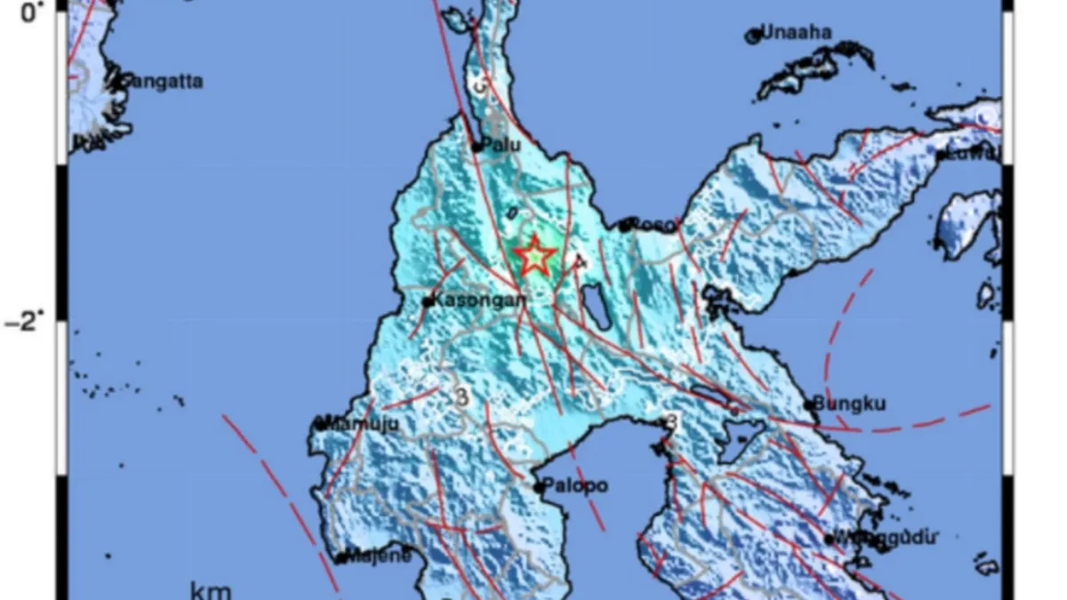 Pantauan gempa bumi yang mengguncang wilayah Sigi Sulawesi Tengah.(bmkg.go.id)