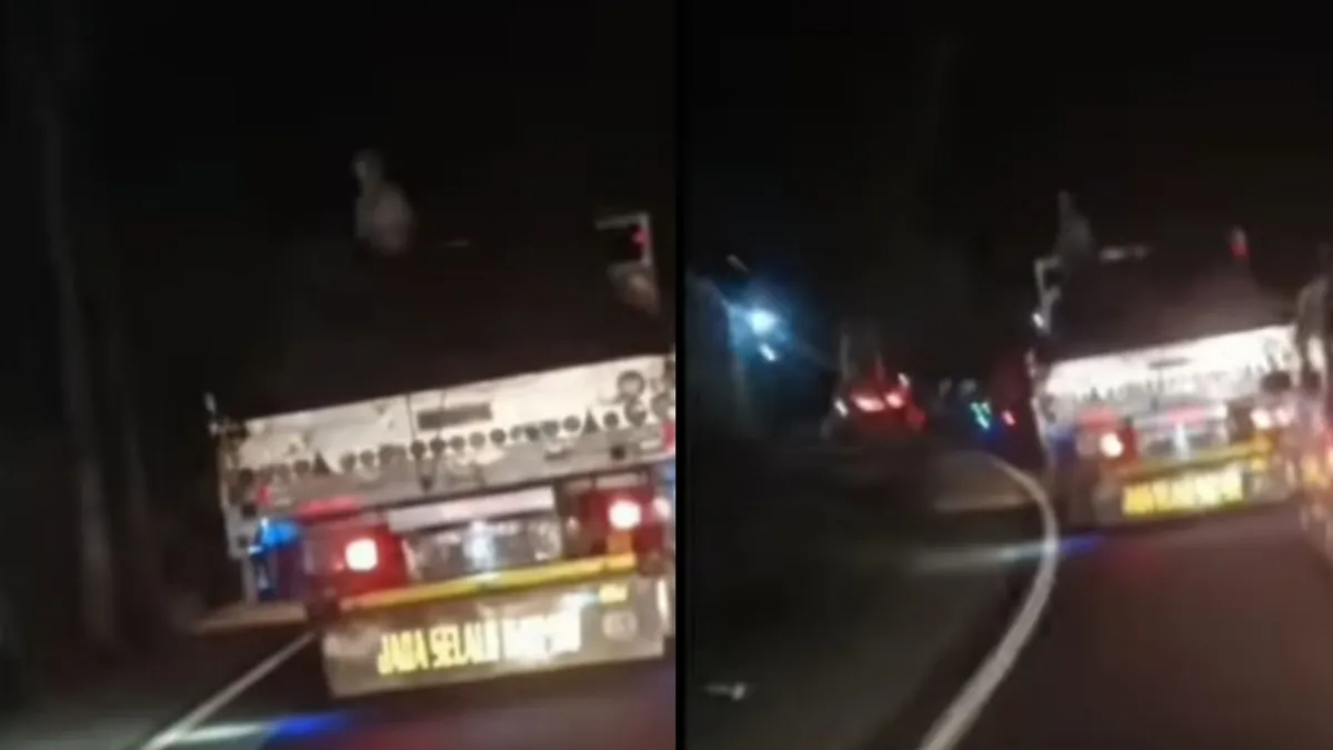 Potret Pocong di atas Truk