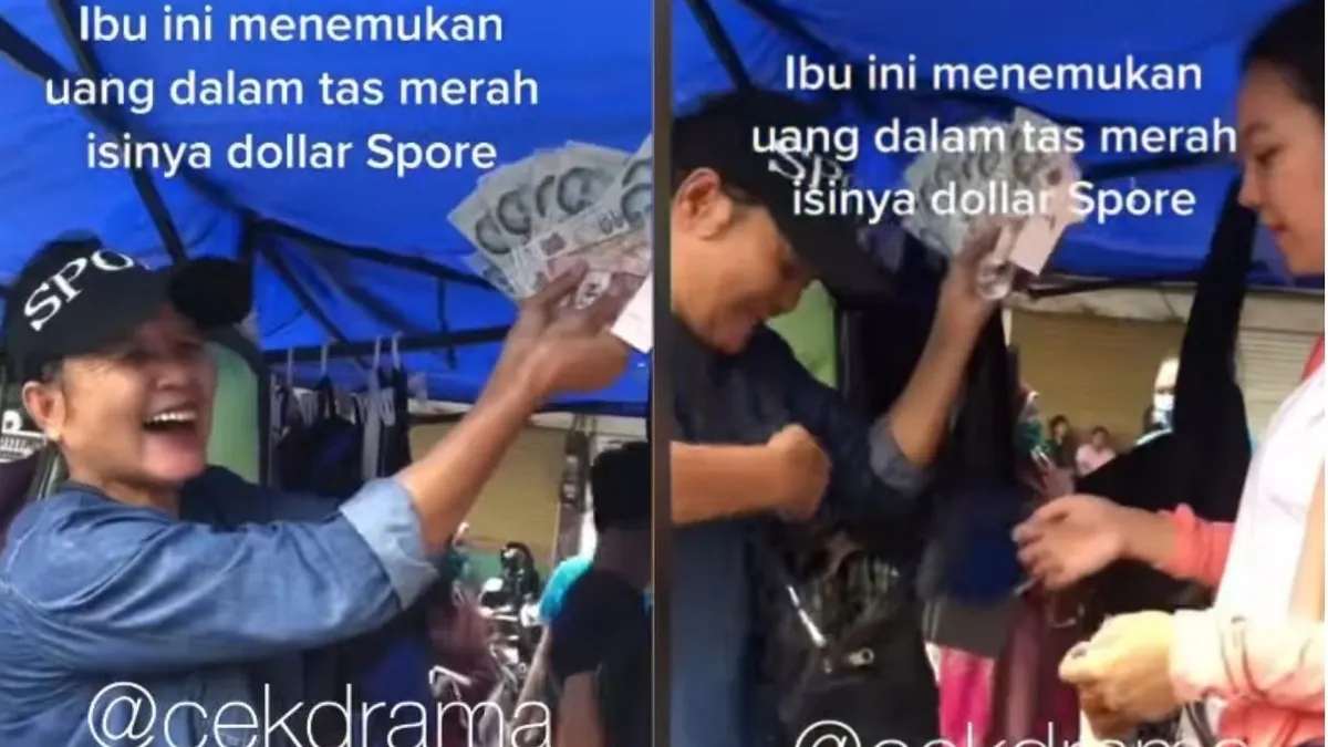 Wanita Beli Tas Bekas Berisi Dolar Singapura
