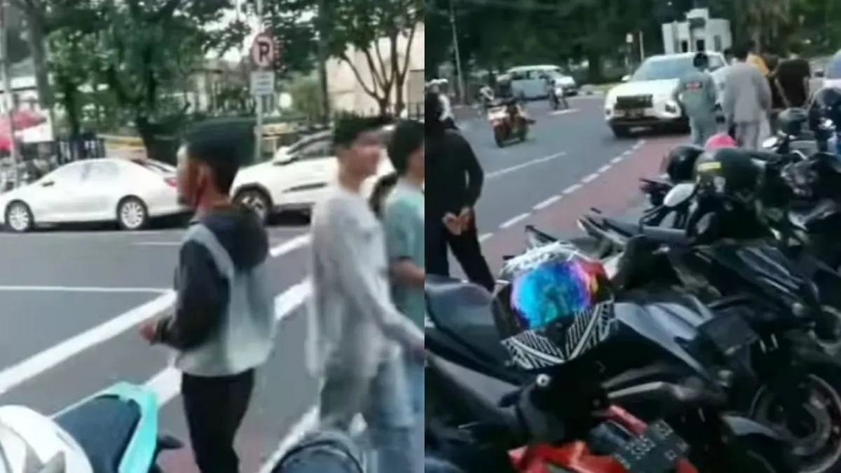 Potret Parkiran Liar di Sekitar Masjid Istiqlal