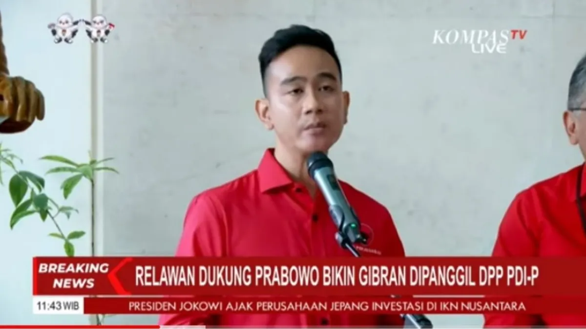 Gibran Rakabuming menjadi sorotan publik saat dirinya dipanggil PDI Perjuangan.