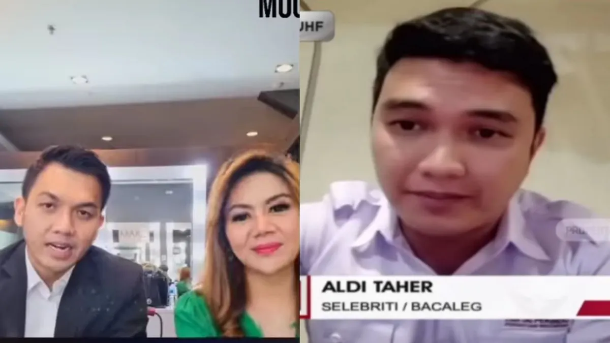 Potret Wawancara Presenter TV dengan Aldi Taher