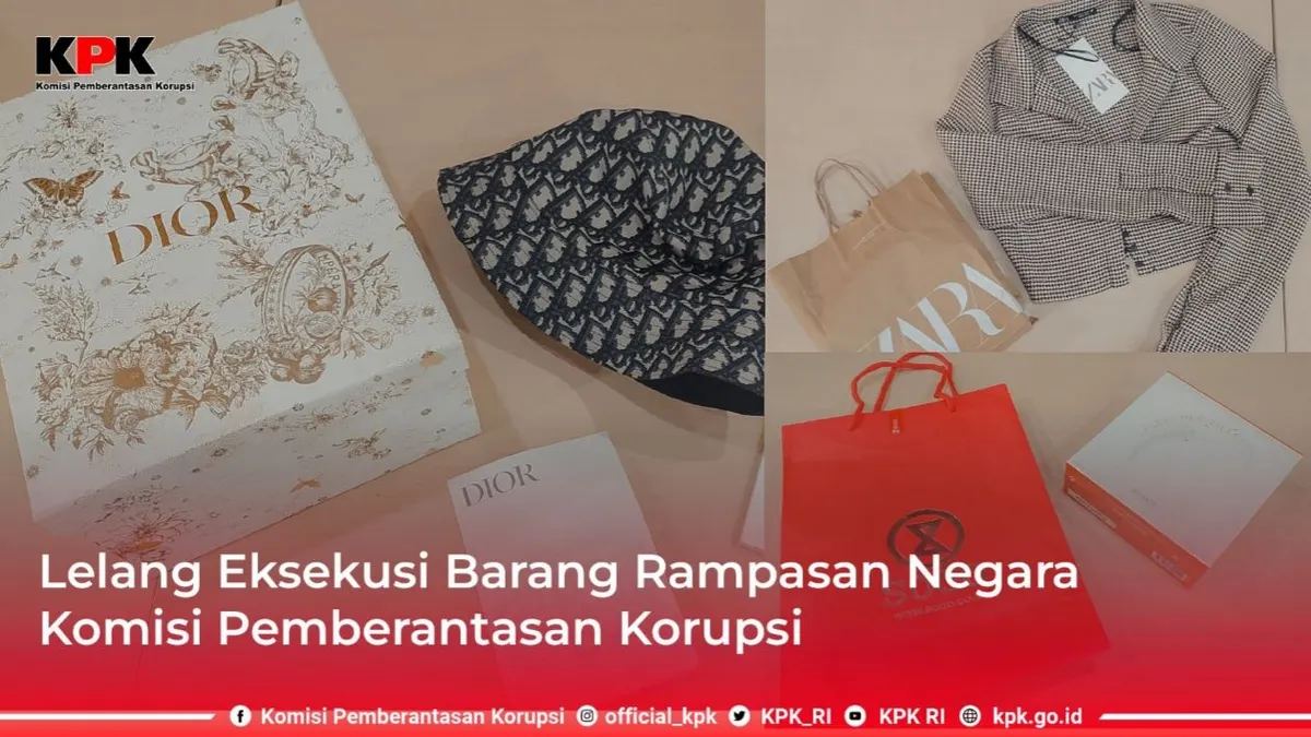 KPK Lelang Parfum Hermes Rp 1,5 juta Hingga Topi Dior Rp 8,6 juta