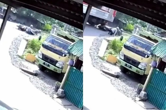Detik-detik Pengendara Motor Nyaris Tewas Tertabrak Kereta Api di Stasiun Kalideres, Diduga Gegara Setan Budeg