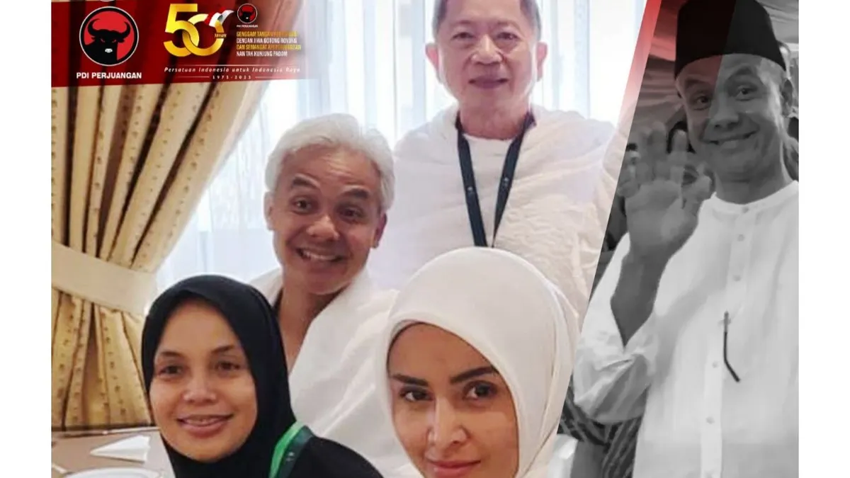 Akun Twitter PDIP Potong Foto Anies Baswedan - Ganjar Pranowo saat di Tanah Suci