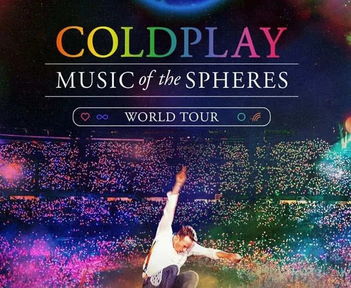 Poster penjualan tiket konser Coldplay