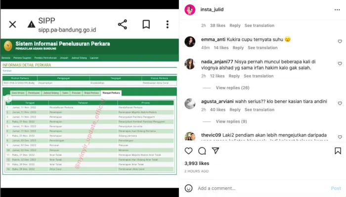 Bukti Perceraian Alshad Ahmad dan Nissa Asyifa