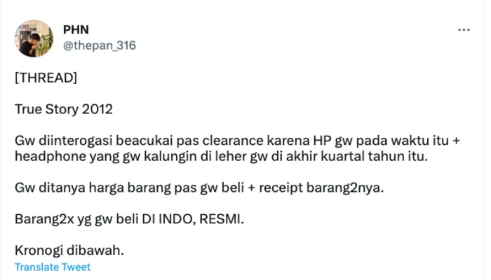 Viral Kisah Pria Diinterogasi Bea Cukai 