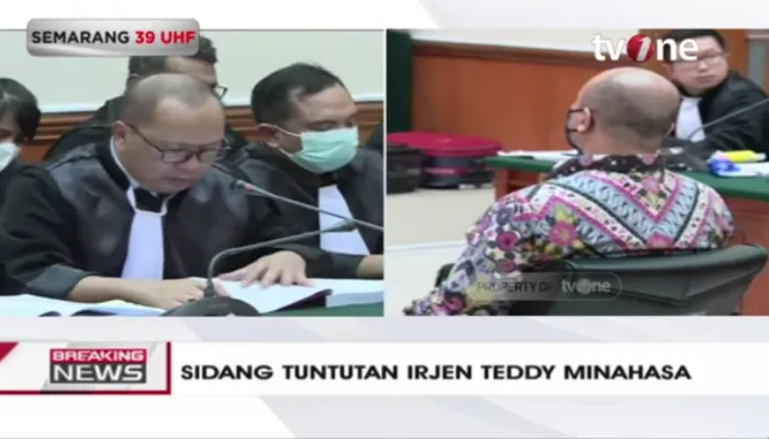 Teddy Minahasa Dituntut Hukuman Mati
