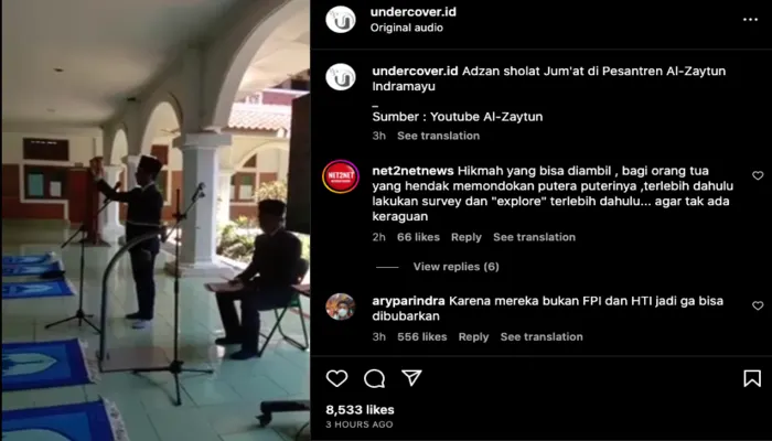 Potret Adzan Al Zaytun