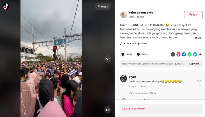 Potret Penumpang KRL Stasiun Bogor Membludak 