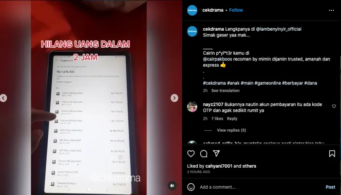 Viral Ibu Curhat Kehilangan Uang Rp 1,6 Juta untuk Bayar Game Langganan Anak