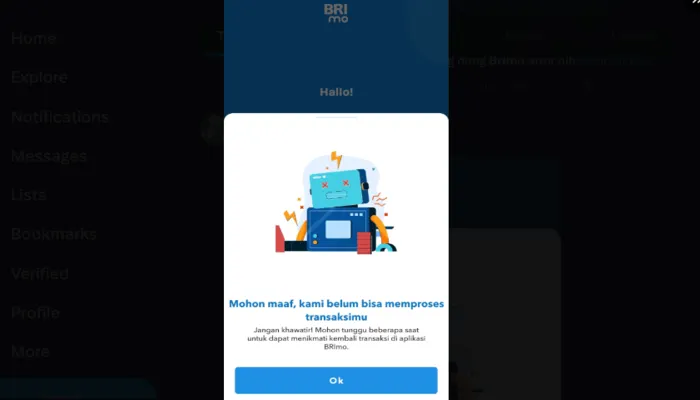 Aplikasi BRImo Error