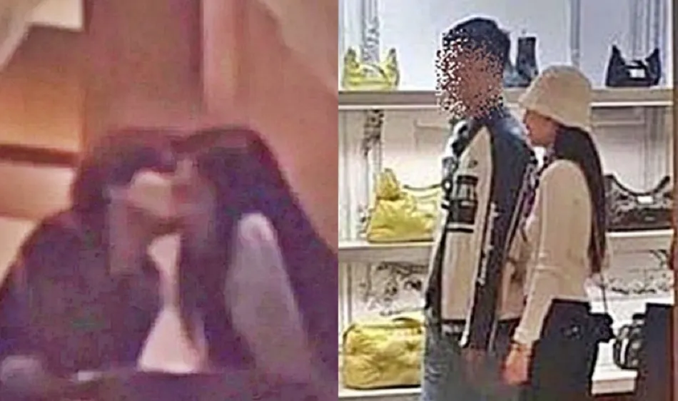 Foto yang diduga sebagai V BTS dan Jennie BLACKPINK.