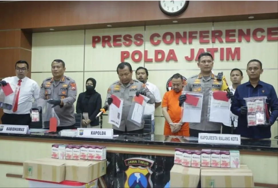 Potret Mapolda Jatim saat melakukan klarifikasi terkait penangkapan Crazy Rich Surabaya Wahyu Kenzo