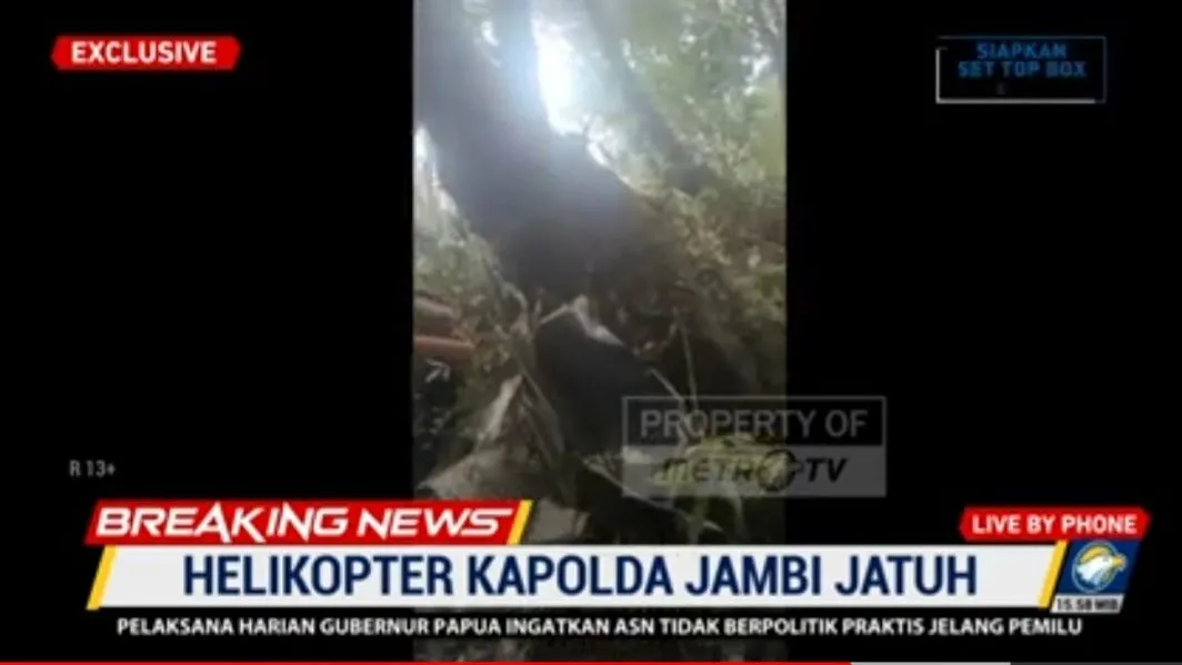 Helikopter Kapolda Jambo jatuh di Bukit Tamia