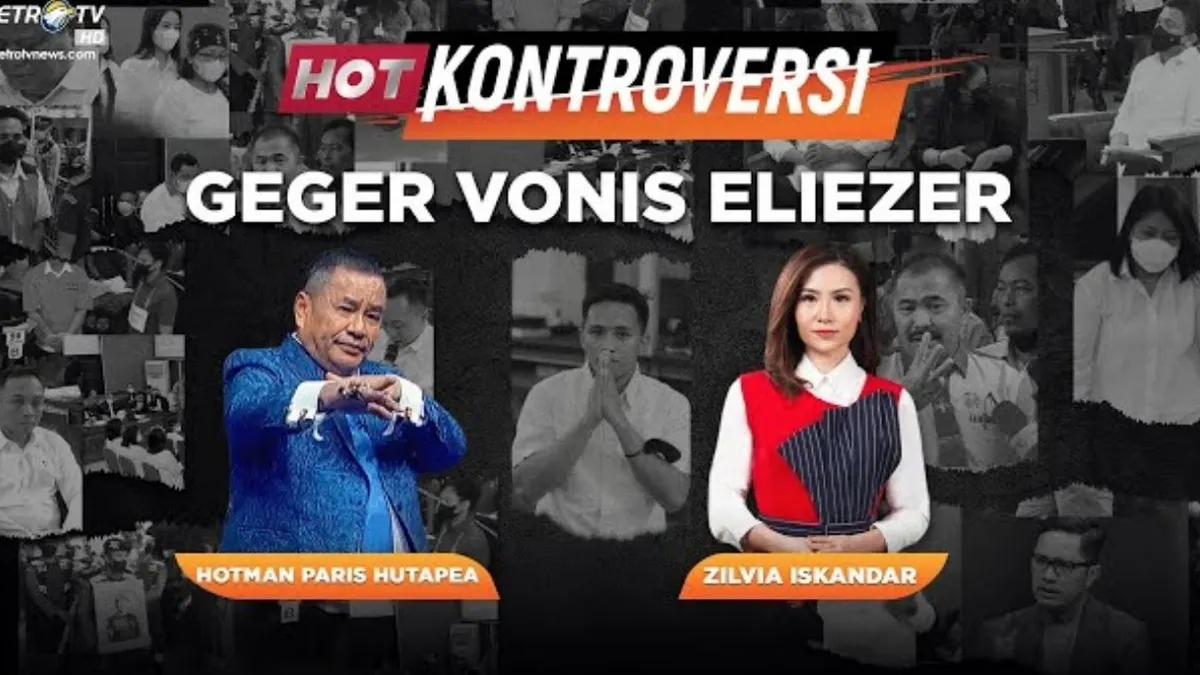 Dalam acara diskusi Hot Kontroversi di YouTube Metro TV Hotman Paris mengungkapkan akan menanggung biayanya pernikahan Richard Eliezer dan ditayangkan di Metro TV.(Tangkap Layar YouTube Metro TV)