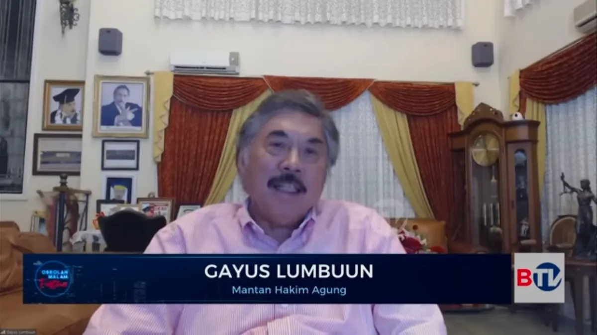 Gayus Lumbuun mengungkapkan jika ada hal yang tidak lazim ketika jaksa ajukan banding dalam vonis Ferdy Sambo.(Tangkap Layar YouTube BeritaSatu)