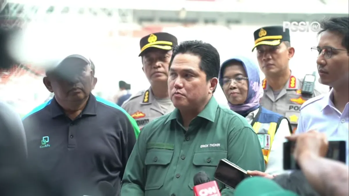 Erick Thohir meninjau kondisi rumput di GBK