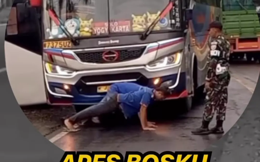 Viral Video TNI Berhentikan Bus di Madiun