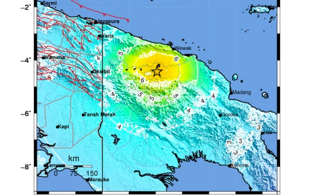 Illustrasi. Gempa 7,2 M di Papua Barat