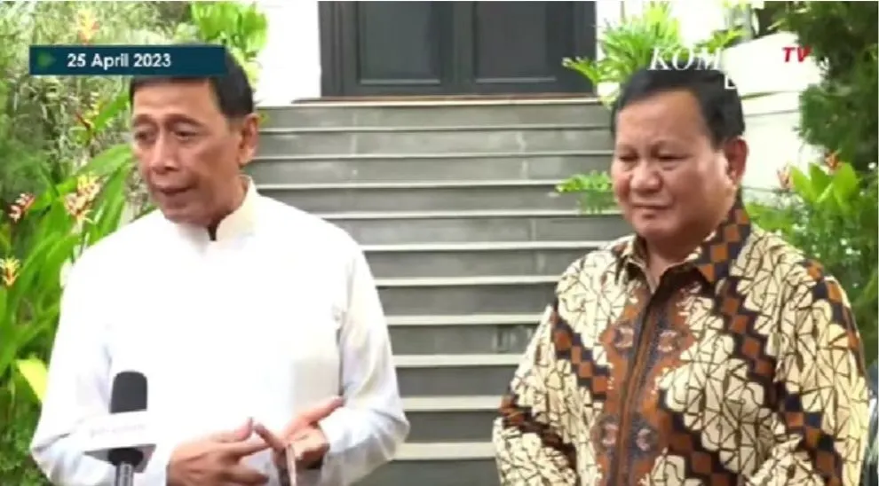 Momen Prabowo Silaturahmi ke Wiranto