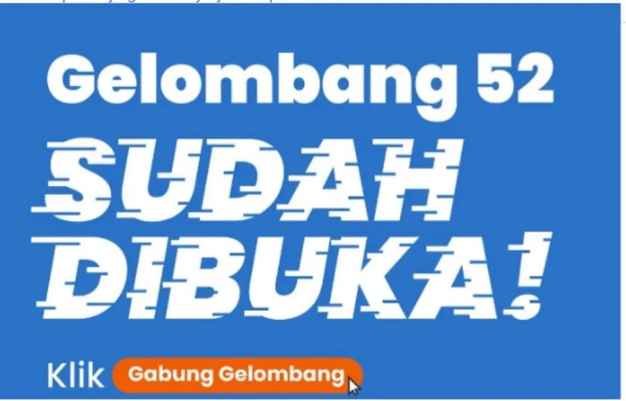 Pendaftaran Kartu Prakerja Gelombang 52 