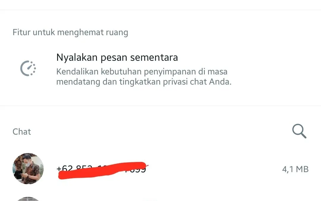 Cara melihat kontak WhatsApp yang paling sering dihubungi.