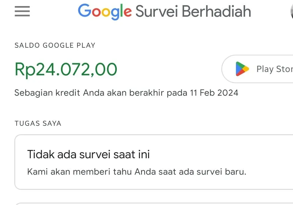 Google Survei Berhadiah.