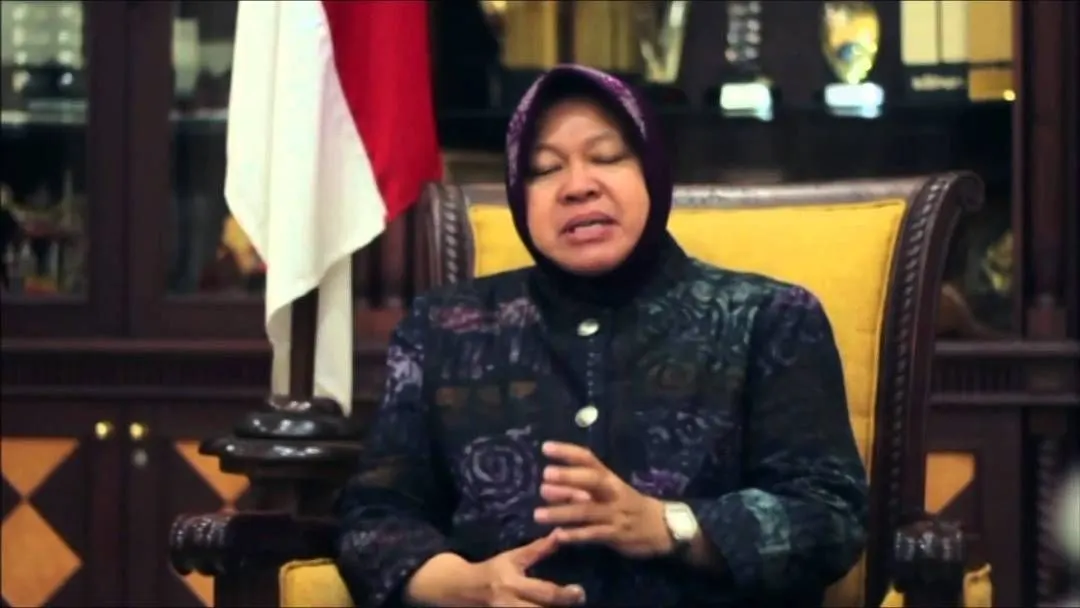 Mensos Tri Rismaharini bersyukur usai Komisi Pemberantasan Korupsi atau KPK melakukan penggeledahan di gedung Kemensos, Selasa, 23 Mei 2023.