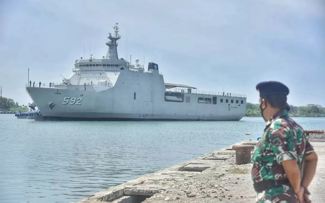 Ilustrasi kapal perang TNI AL