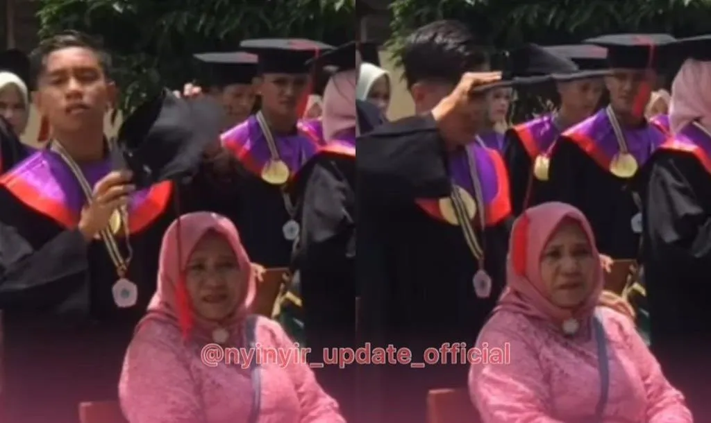 Viral Anak yang Lindungi Ibunya dari Terik Matahari