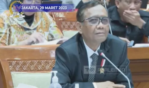 Suasana memanas saat rapat antara Mahfud MD, PPATK dengan Komisi III DPR RI hari ini, Rabu, 29 Maret 2023.