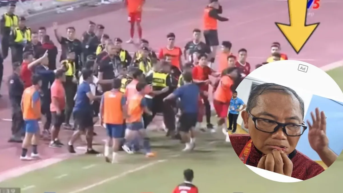 Keributan yang melibatkan Sumardji terjadi saat babak extra time di final SEA Games antara Timnas Indonesia vs Thailand, Selasa, 16 Mei 2023.
