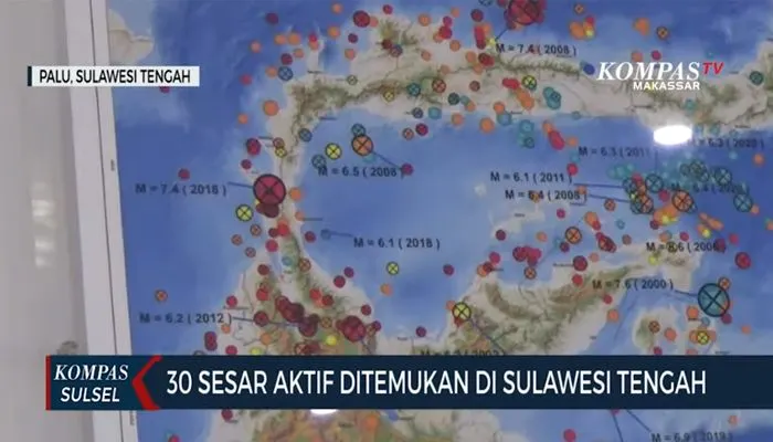 BMKG Temukan dan Petakan 30 Sesar Lokal di Sulawesi Tengah