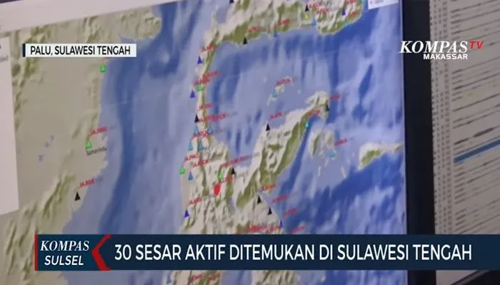 30 Sesar Aktif Ditemukan di Sulawesi Tengah