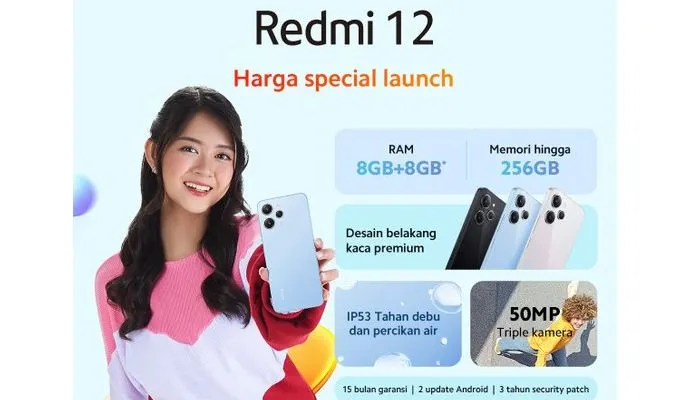 Redmi 12 resmi meluncur di Indonesia