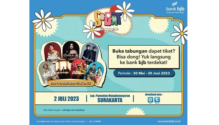 Menabung di bank bjb Bisa Nonton Konser Sobat Festival 2023