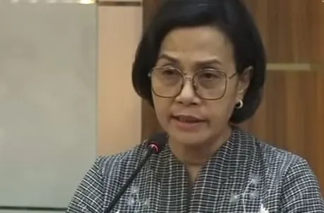 Sri Mulyani saat klarifikasi