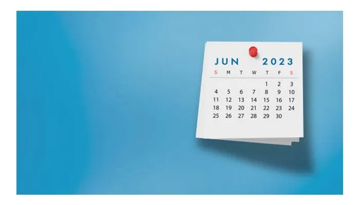 Ilustrasi kalender Juni 2023
