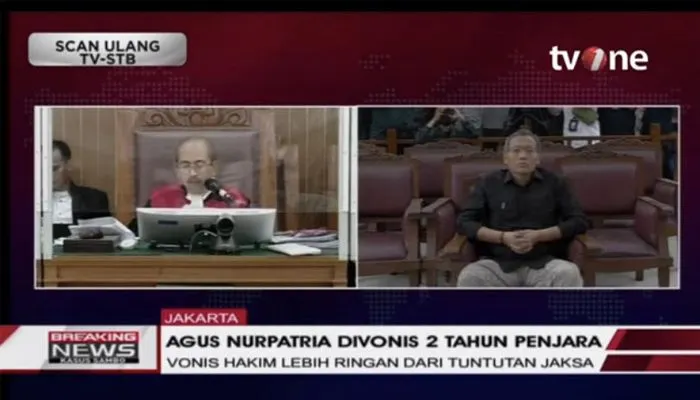 Agus Nurpatria Divonis 2 Tahun Penjara
