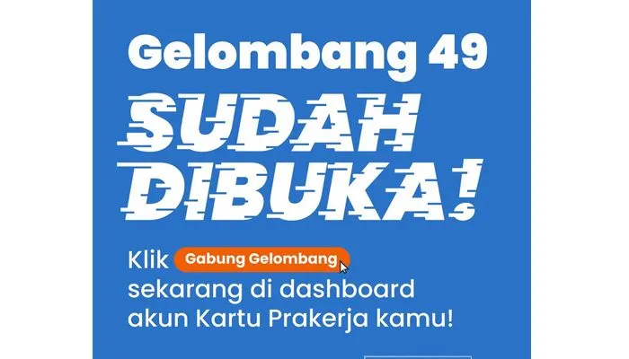 Pendaftaran Kartu Prakerja 49 dibuka