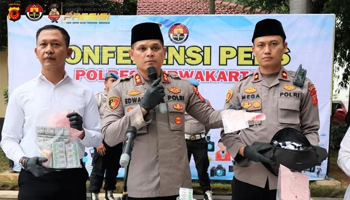 Kapolres Purwakarta, AKBP Edwar Zulkarnain rilis kasus narkoba anak pedangdut Lilis Karlina
