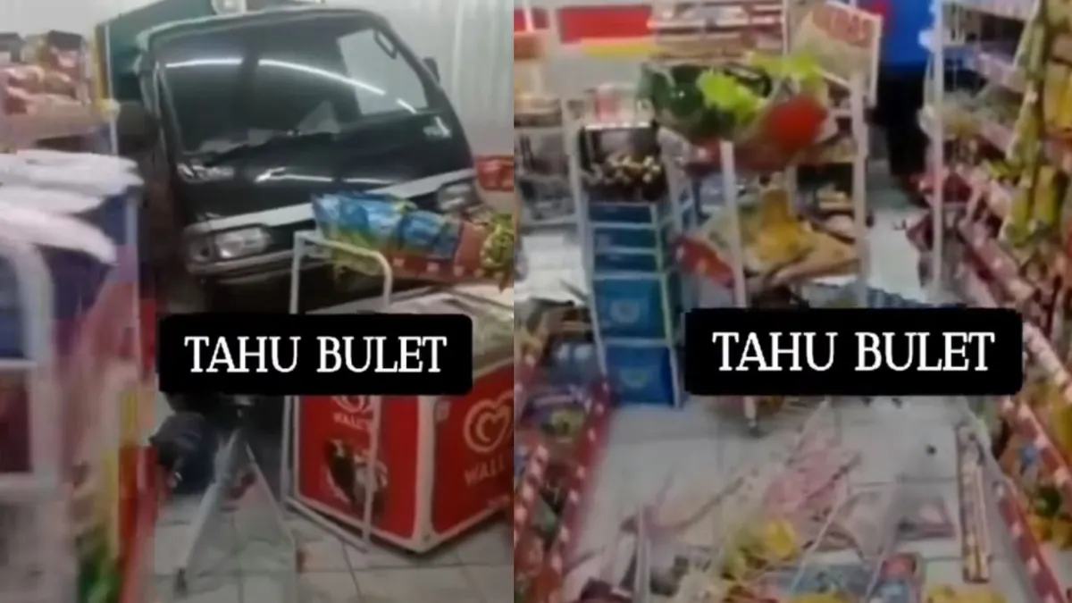 Video Viral! Mobil Tahu Bulat Masuk Mini Market